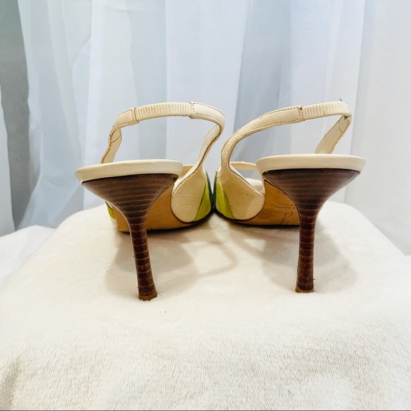 Oscar de la Renta Vintage Floral Kitten Heels - Picture 3 of 7